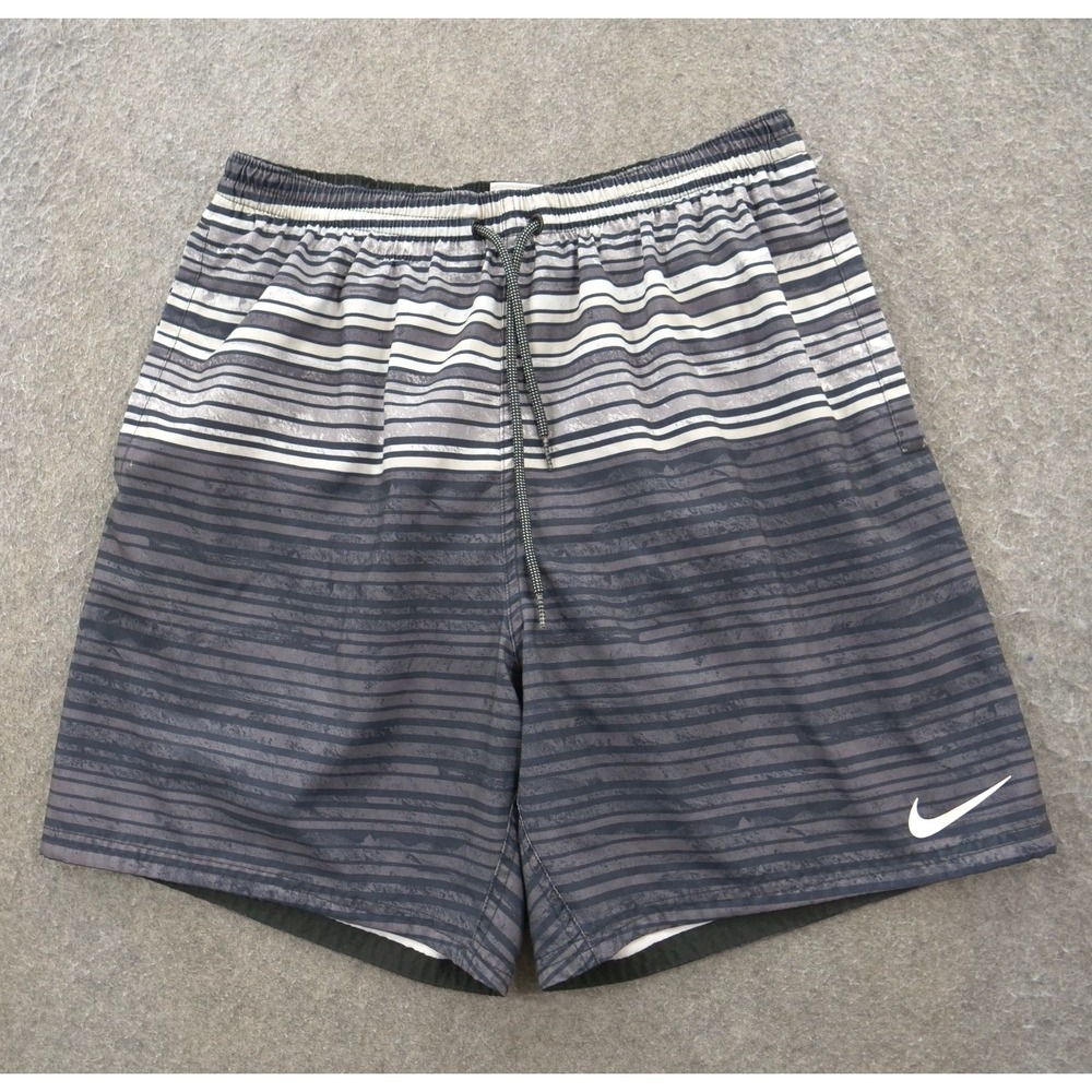 Nike Board Shorts Mens Large Green Lined Swim Surf New Elastic Waist